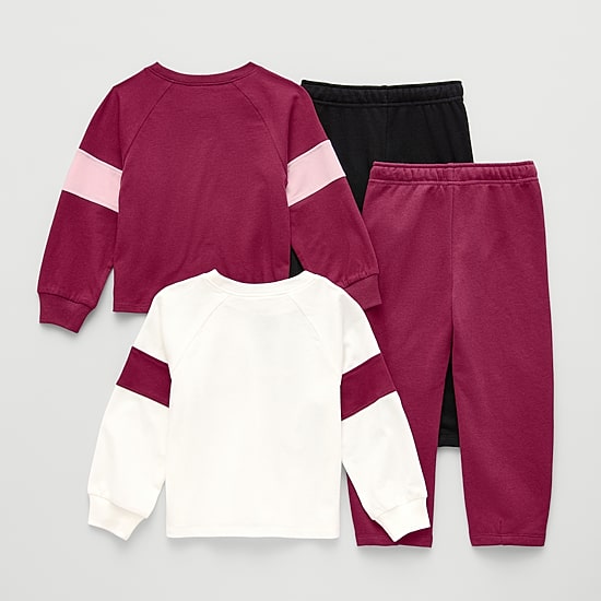 Okie Dokie Toddler & Little Girls French Terry 4-pc. Pant Set