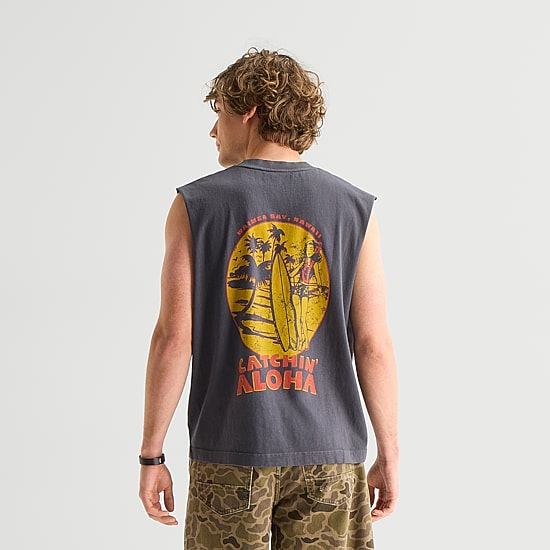Arizona Mens Crew Neck Sleeveless Muscle T-Shirt