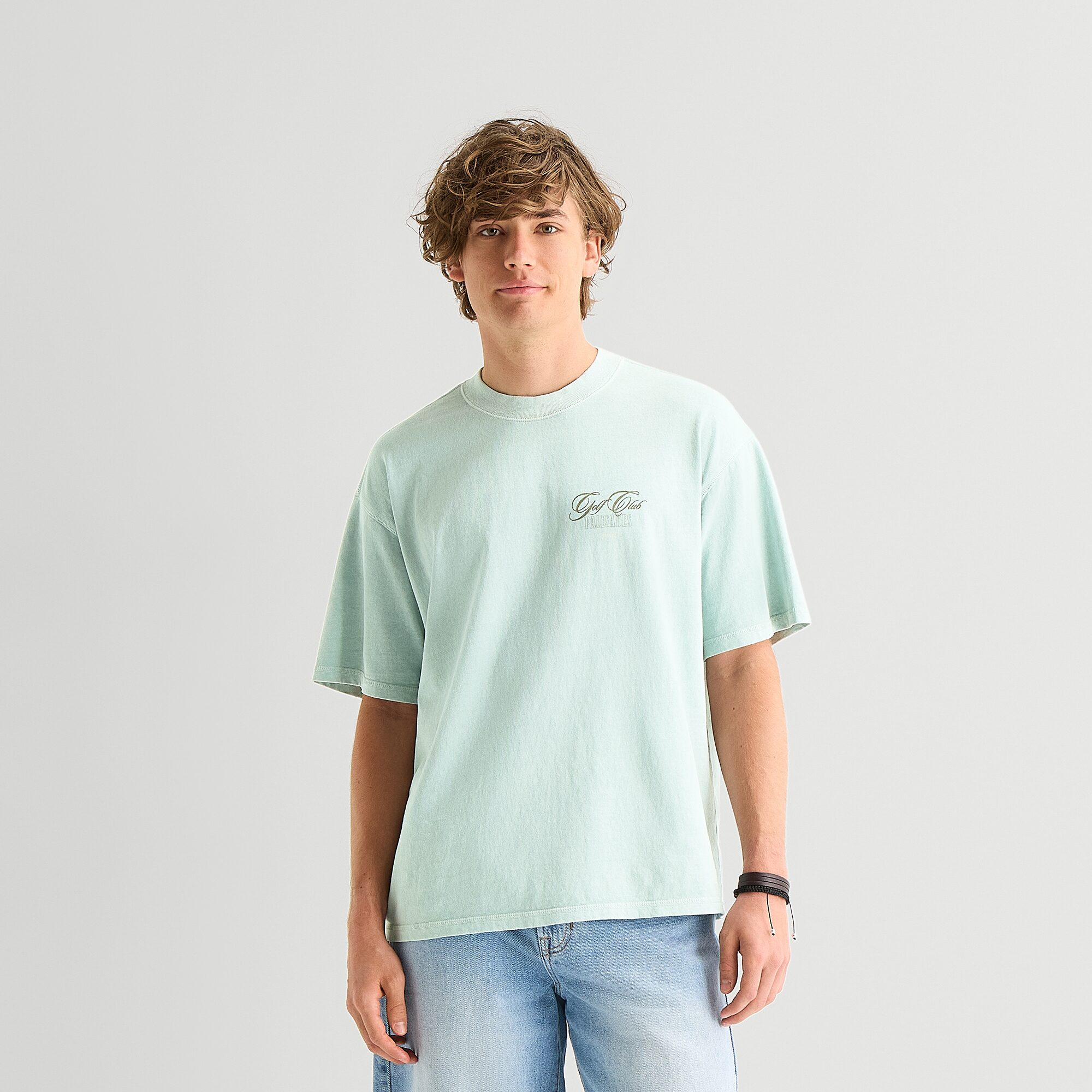 Arizona Mens Crew Neck Short Sleeve Boxy Fit Graphic T-Shirt