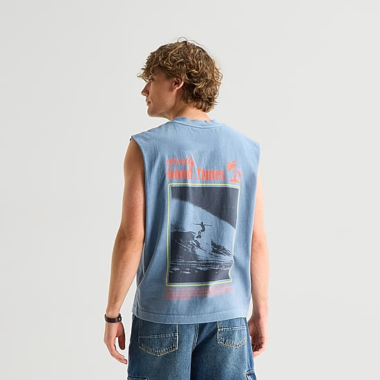 Arizona Mens Crew Neck Sleeveless Muscle T-Shirt