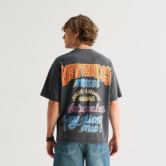 Arizona Mens Crew Neck Short Sleeve Boxy Fit Graphic T-Shirt