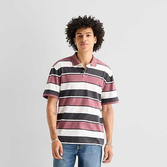 Arizona Mens Boxy Fit Short Sleeve Polo Shirt