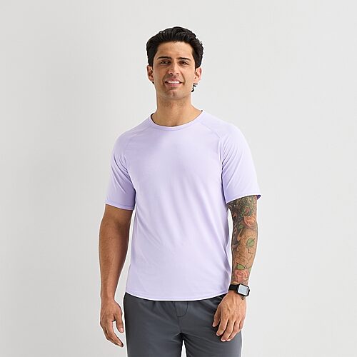 Xersion Mens Crew Neck Short Sleeve Quick Dry T-shirt In Purple