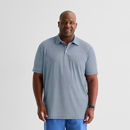St. John's Bay Performance Big and Tall Mens Classic Fit Short Sleeve Polo Shirt