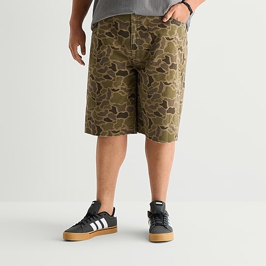 Arizona Baggy Fit Mens 12" Big and Tall Denim Short