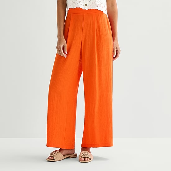 by&by Womens Juniors Wide Leg Trouser