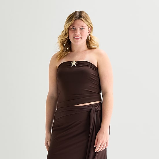 Forever 21 Womens Juniors Plus Tube Top