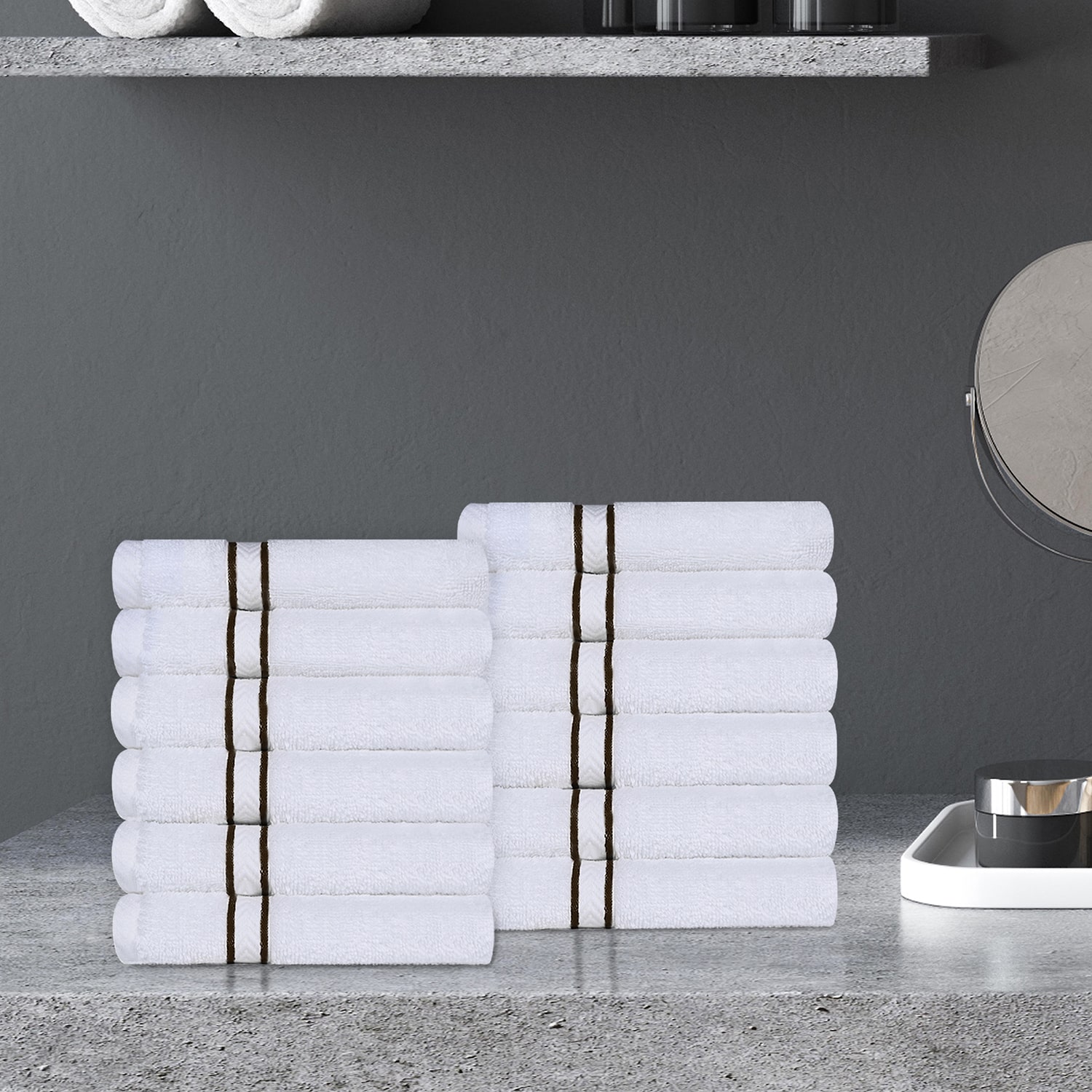 SUPERIOR® Hotel Spa Quality Turkish Cotton 12-pc. Quick Dry Washcloth