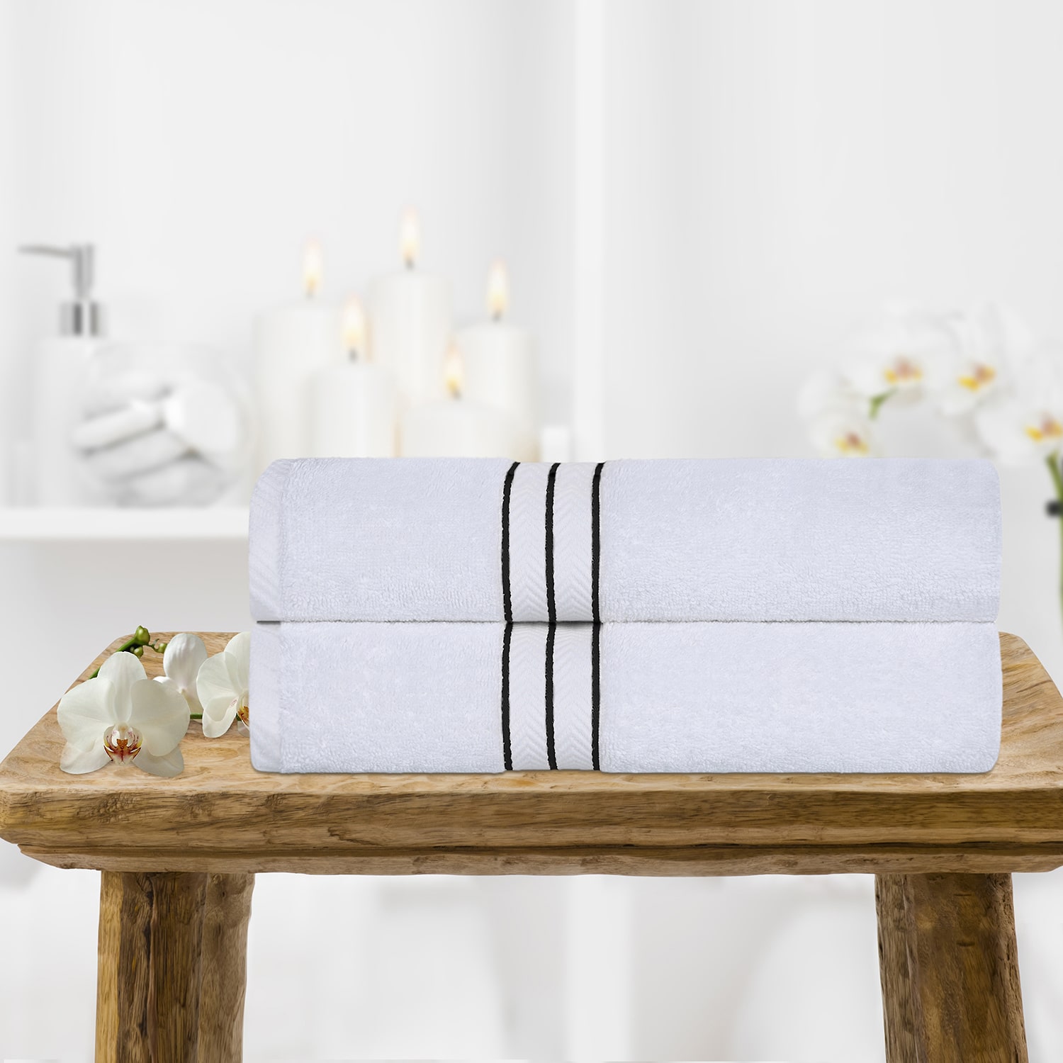 SUPERIOR® Hotel Spa Quality Turkish Cotton 2-pc. Quick Dry Bath Towel Set