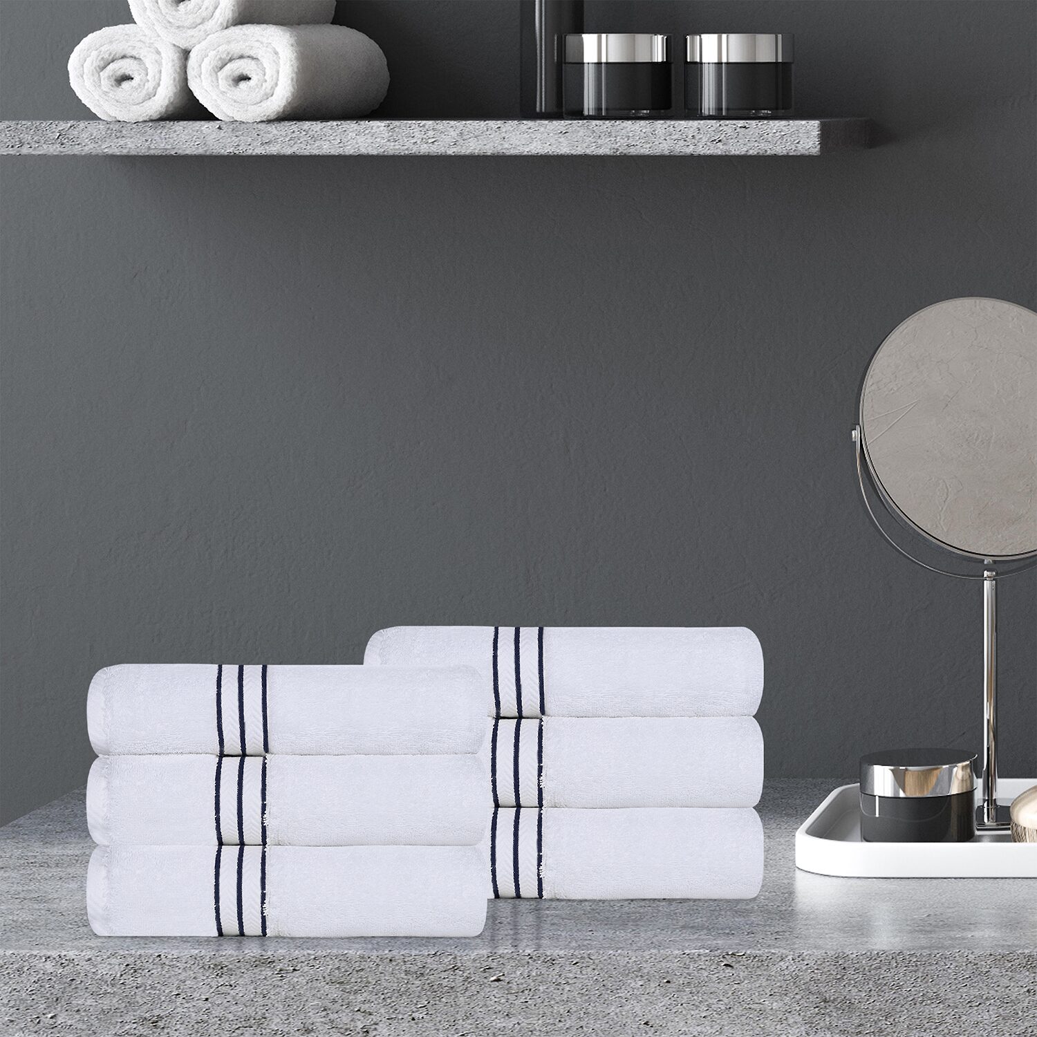 SUPERIOR® Hotel Spa Quality Turkish Cotton 6-pc. Hand Towel