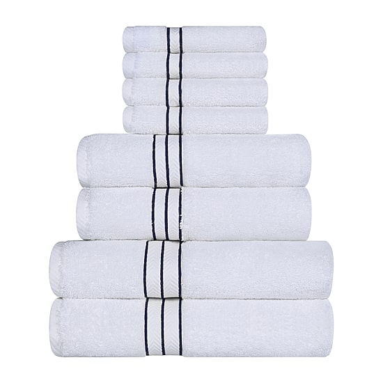 SUPERIOR® Hotel Spa Quality Turkish Cotton 8-pc. Quick Dry Bath Towel Set