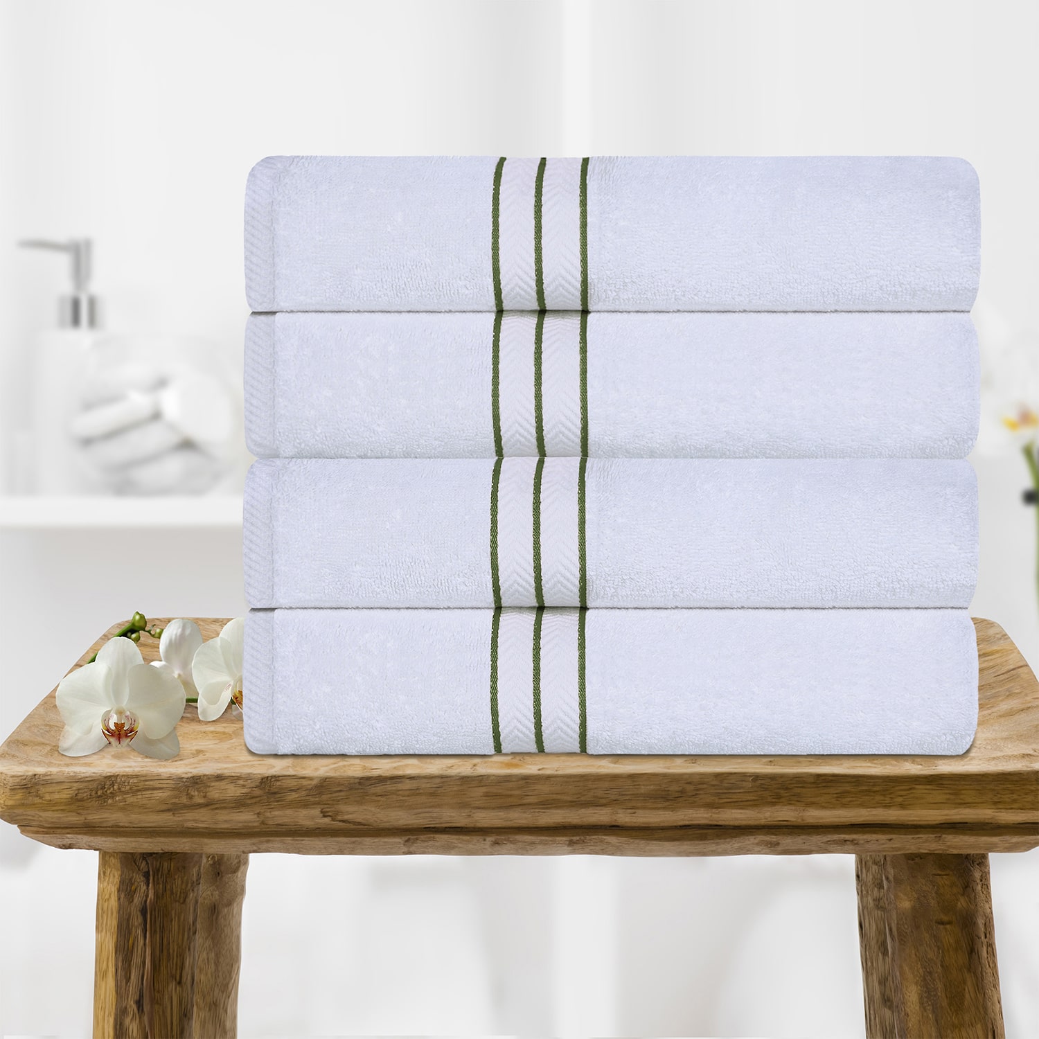 SUPERIOR® Hotel Spa Quality Turkish Cotton 4-pc. Quick Dry Bath Towel Set