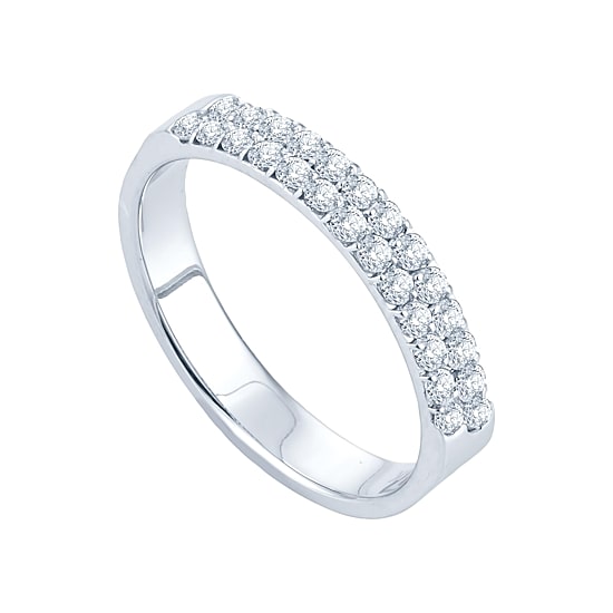1/2 CT.T.W. Natural Diamond Band 14K White Gold