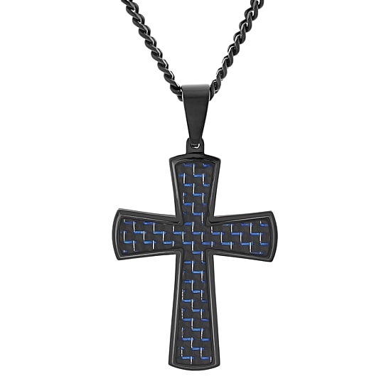 Mens Stainless Steel Cross Pendant