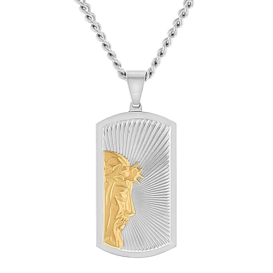 Mens Stainless Steel Dog Tag Pendant