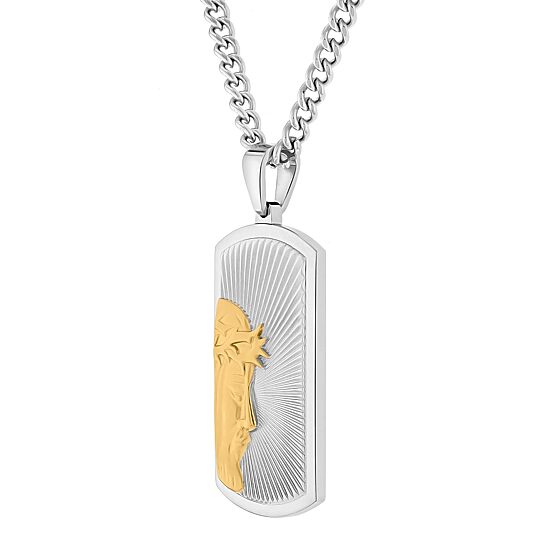 Mens Stainless Steel Dog Tag Pendant