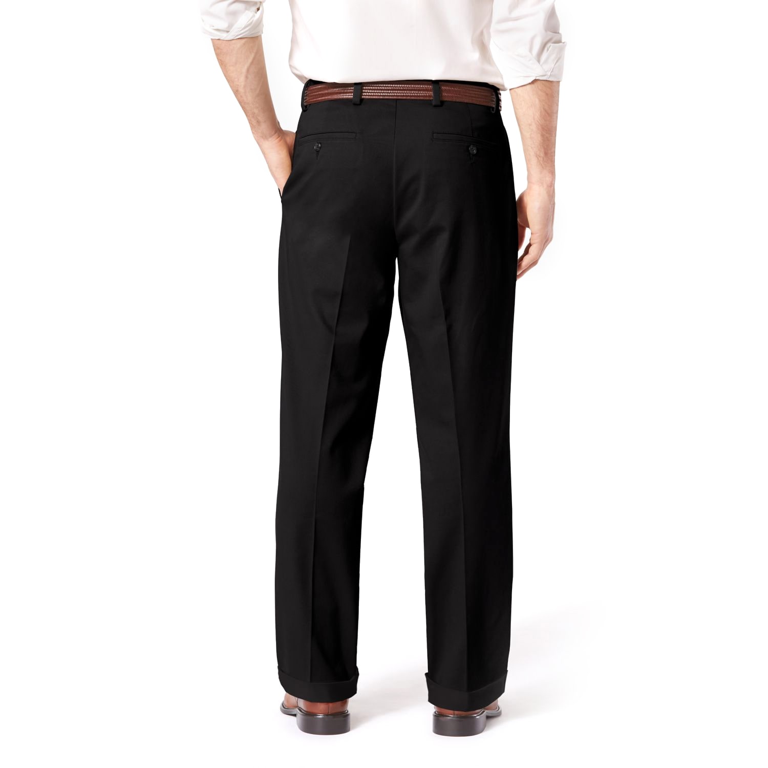 Dockers Easy Khaki With Stretch Mens Relaxed Fit Pleated Pant