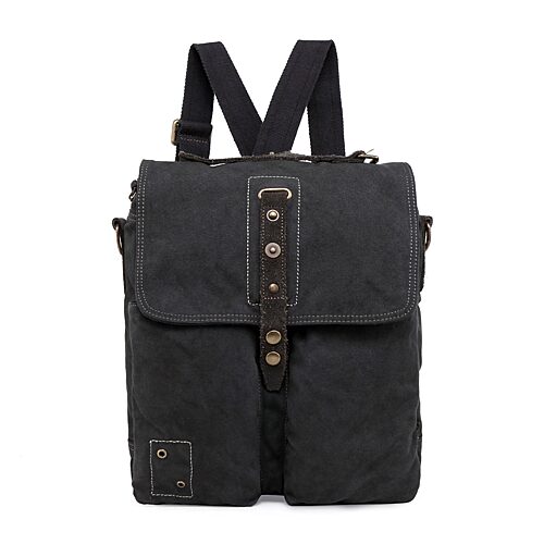 TSD Brand Coastal Mail Bag Convertible Backpack, One Size, Gray