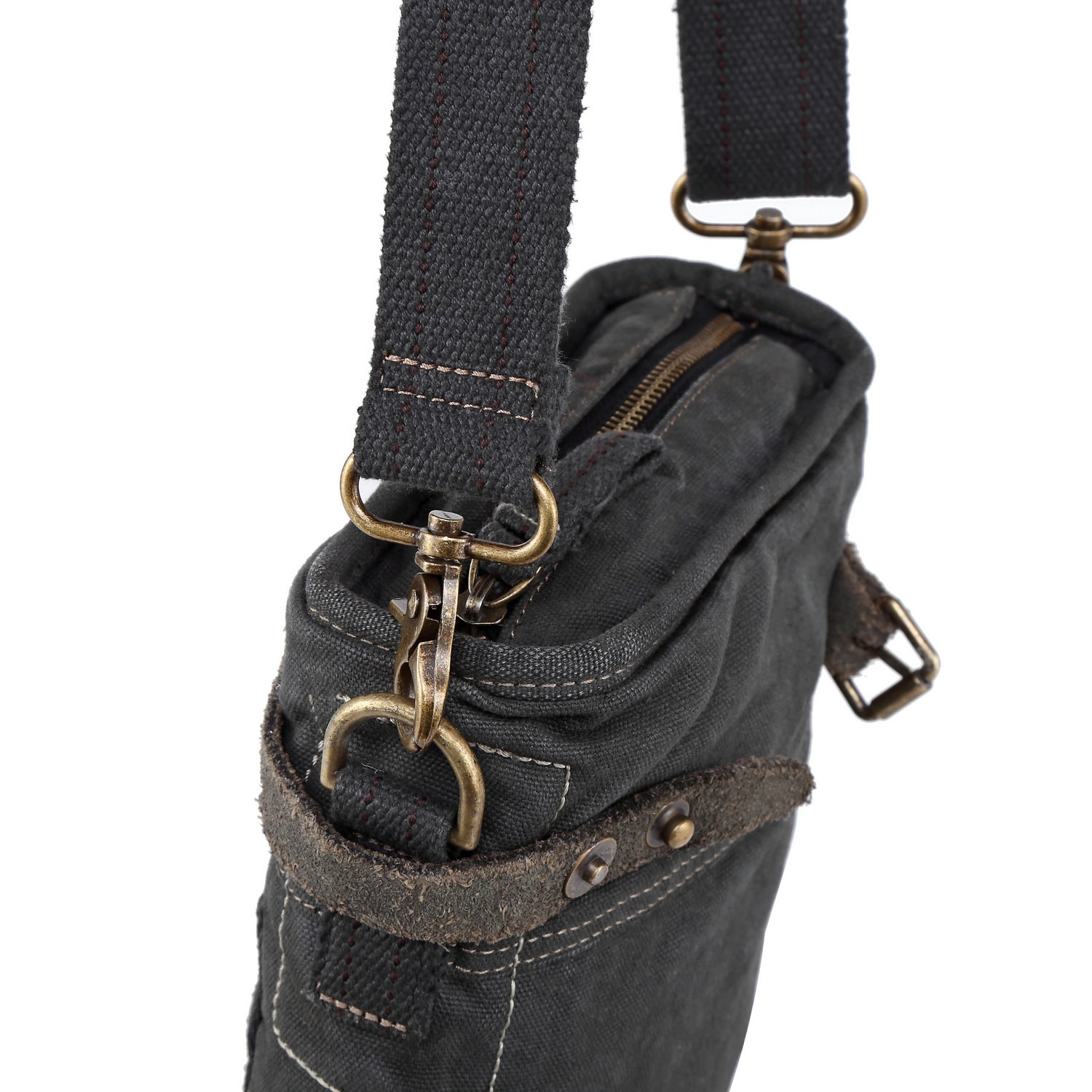 TSD Brand Coastal Zippered Crossbody Messenger Bag
