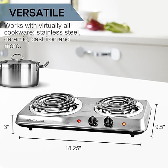 Ovente Double Coil Electric Burner