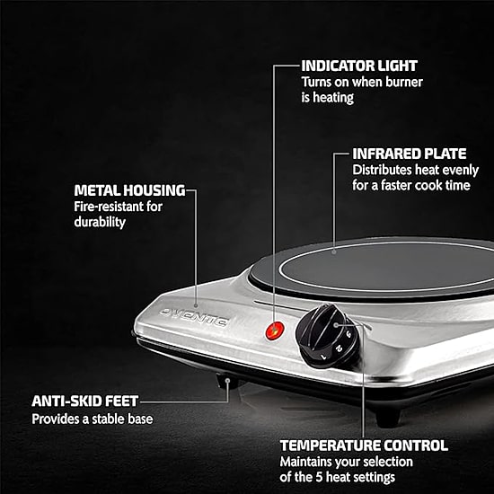 Ovente Countertop Portable Infrared Electric Burner