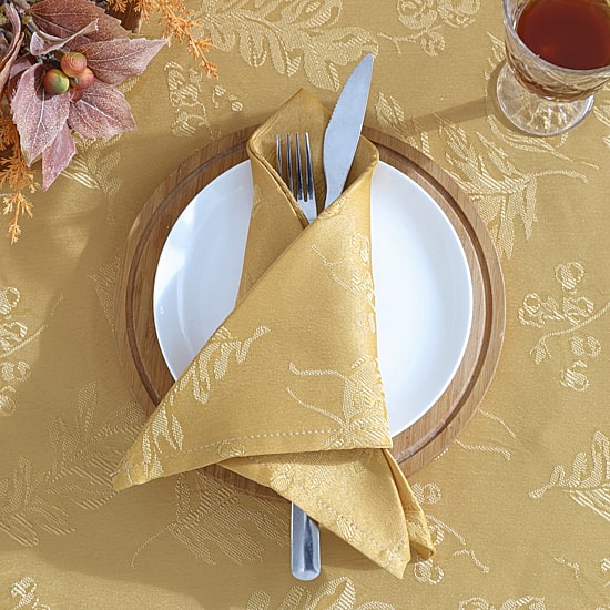 Threadmade Elegant Woven Leaves Set 8-pc. Napkins