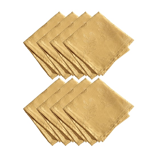 Threadmade Elegant Woven Leaves Set 8-pc. Napkins