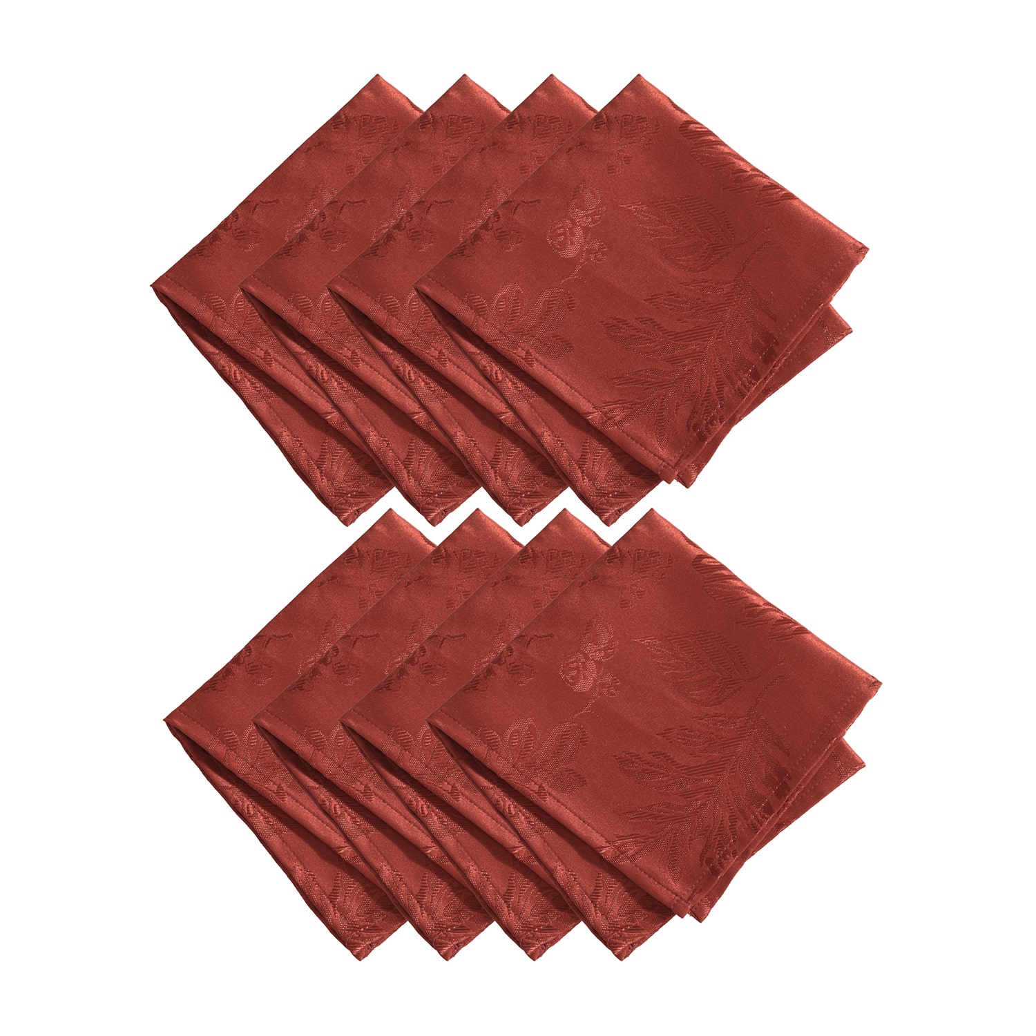Threadmade Elegant Woven Leaves Set 8-pc. Napkins
