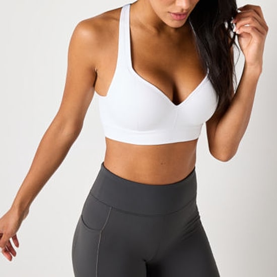 Xersion Womens Low Support Seamless Cross Back Sports Bra