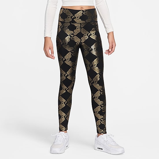 Nike Dri-Fit One Big Kid Girls Quick Dry Active Slim Full Length Leggings