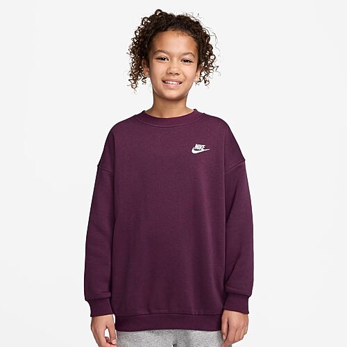 Nike Sportswear Club Fleece Big Kids' Oversized Sweatshirt in Red | FD2923-610