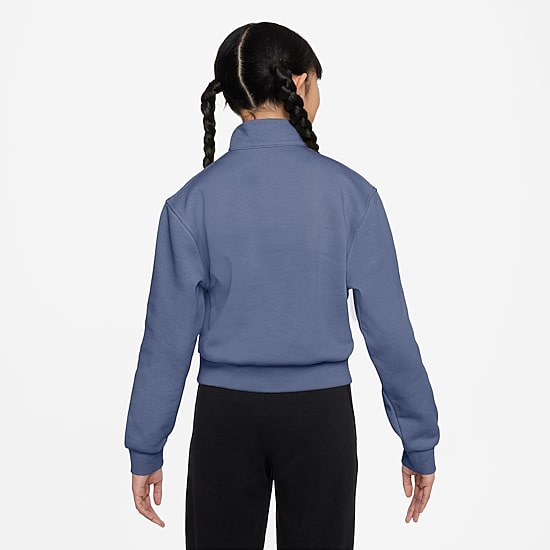 Nike Club Big Kid Girls Mock Neck Long Sleeve Fleece Active Quarter-Zip Pullover