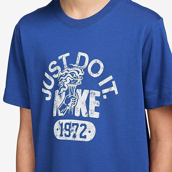 Nike Club Just Do It Big Kid Unisex Crew Neck Short Sleeve Regular Fit Graphic T-Shirt