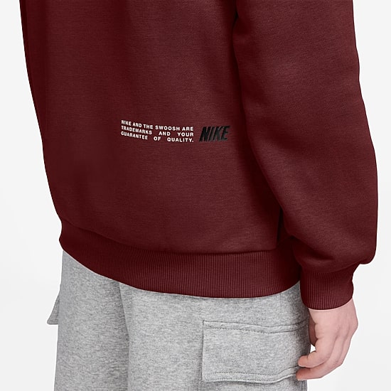 Nike Club Big Kid Unisex Long Sleeve Active Hoodie