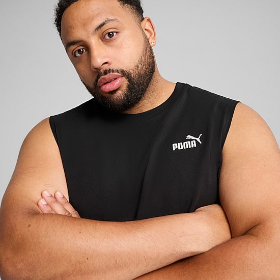 PUMA Mens Crew Neck Sleeveless Active Big and Tall Tank Top
