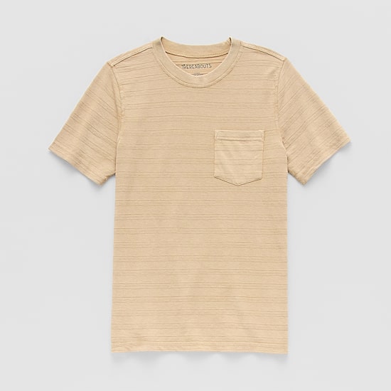 Thereabouts Little & Big Kid Boys Easy-on + Easy-off Sensory Friendly Crew Neck Short Sleeve Adaptive T-Shirt