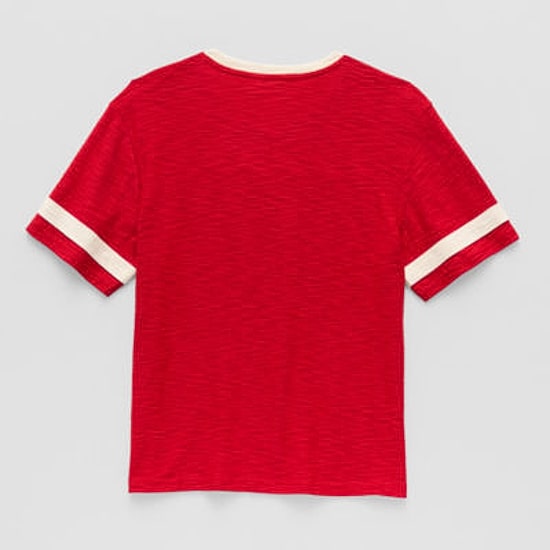 Thereabouts Little & Big Kid Boys V Neck Short Sleeve Regular Fit Graphic T-Shirt