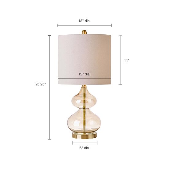 510 Design Ellipse Set of 2 Curved Glass Table Lamps