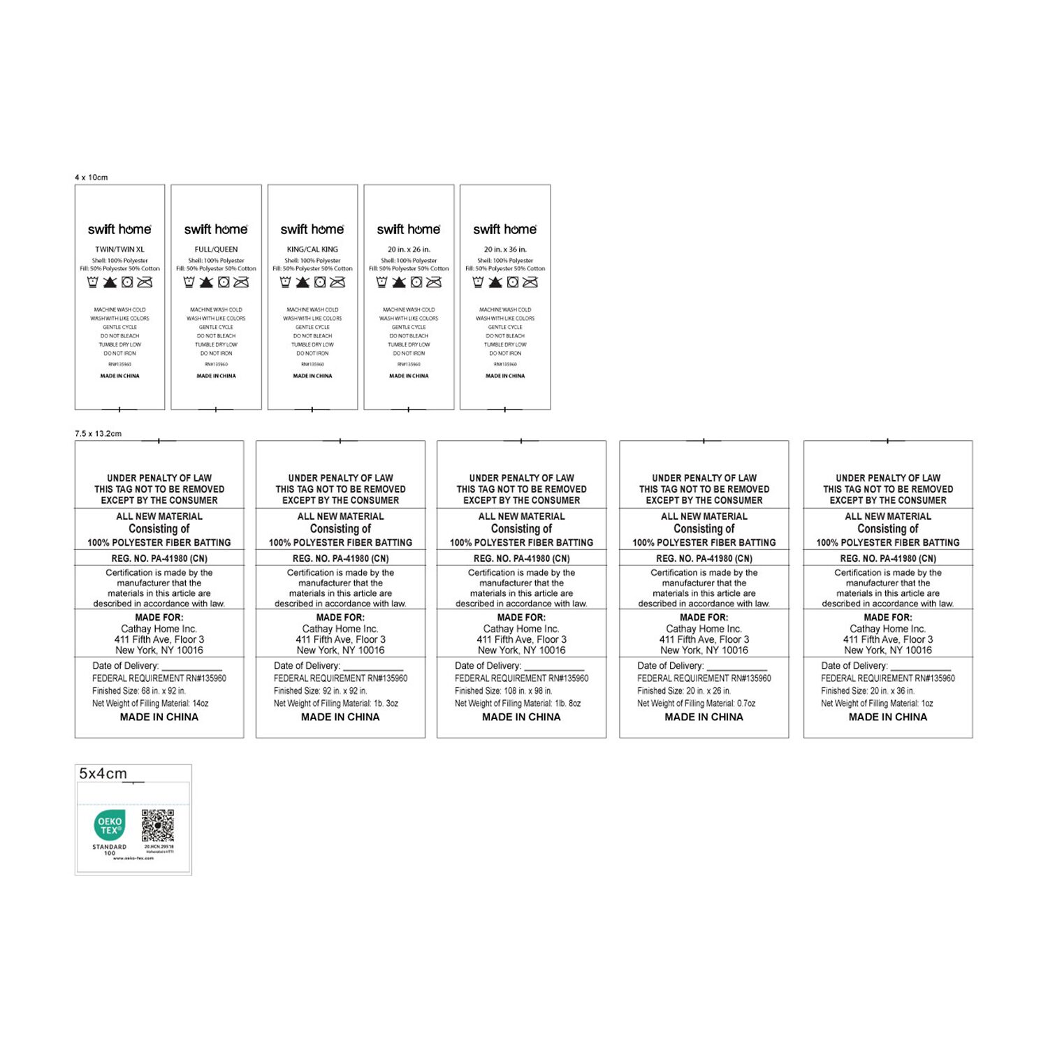 Swift Home Wrinkle Resistant Quilt Set