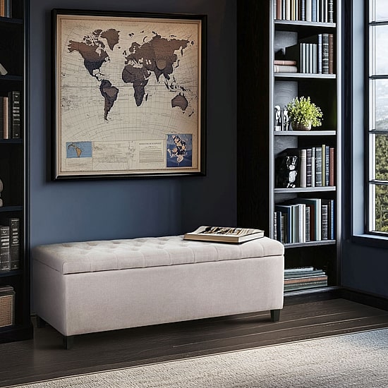 Madison Park Sasha Tufted Top Storage Bench