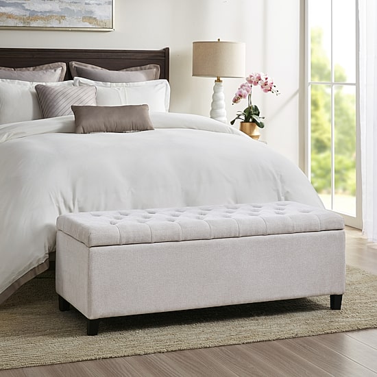 Madison Park Sasha Tufted Top Storage Bench