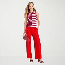 jcpenney red dress pants Vtg JC Penney Dress Pants Trousers Women's 4 2629 Red Pleated Miss America