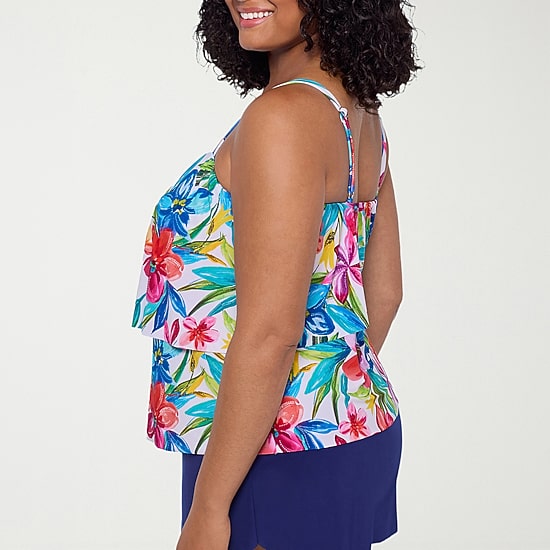 Trimshaper Womens Plus Swim Romper