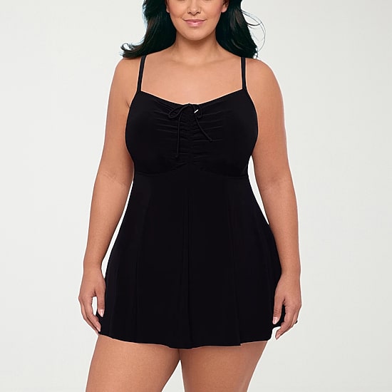 Sonnet Shores Womens Plus Swim Dress