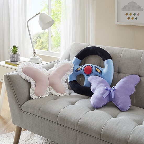 INK+IVY Kids Ruffled Butterfly Throw Pillow