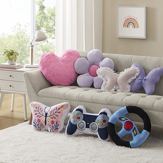 INK+IVY Kids Ruffled Butterfly Throw Pillow