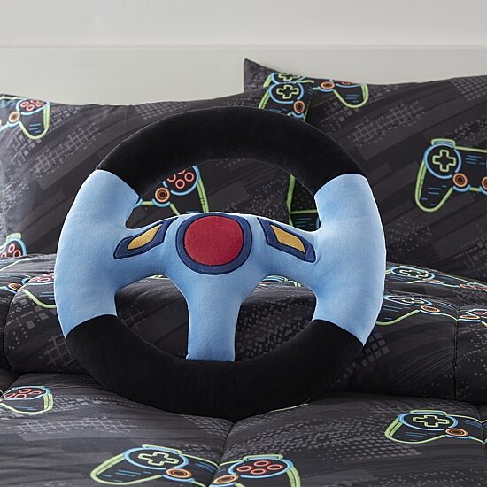 INK+IVY Kids Steering Wheel Throw Pillow