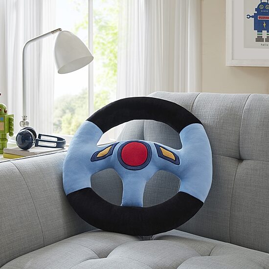 INK+IVY Kids Steering Wheel Throw Pillow