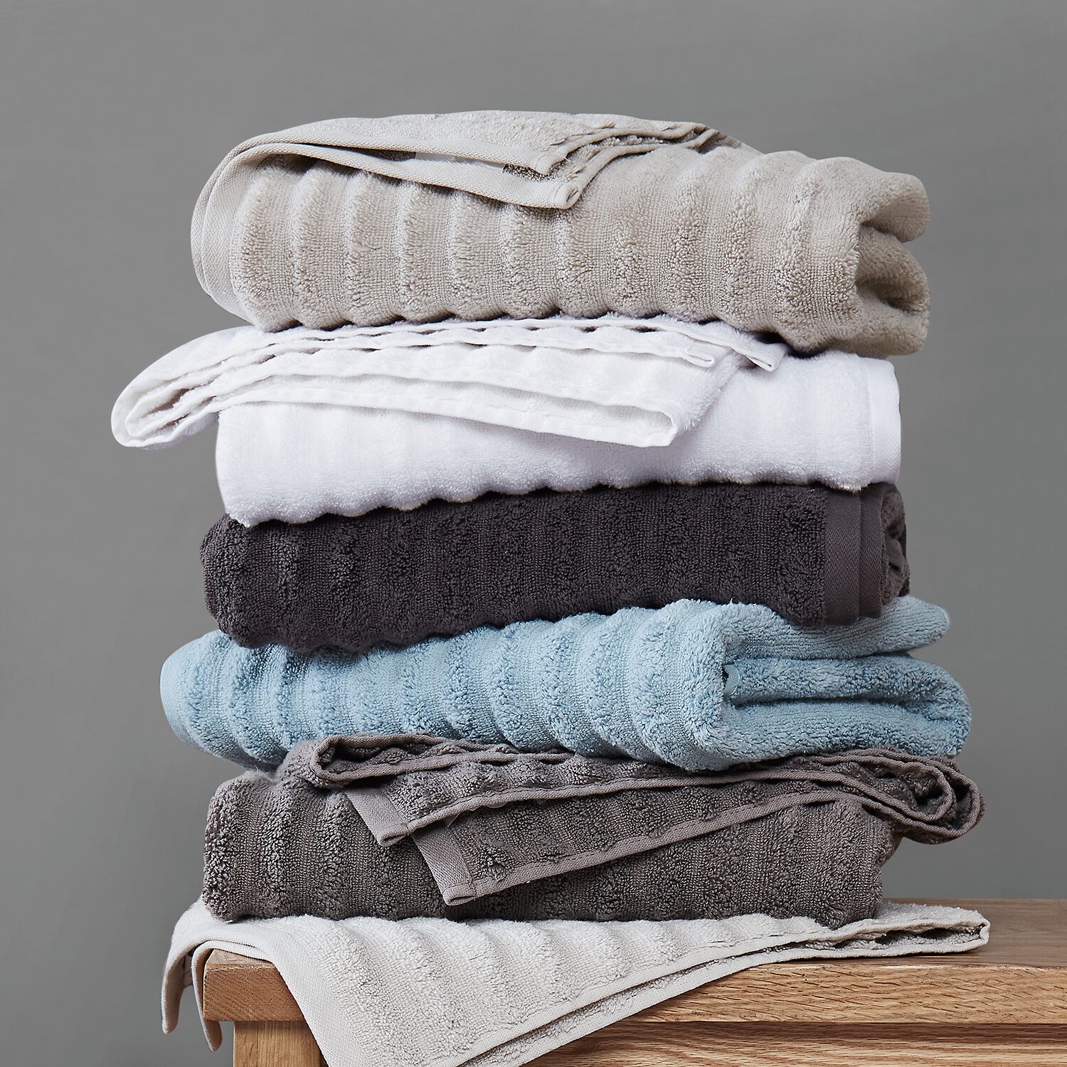 Brooklyn Loom Textured Zero Twist 6-pc. Bath Towel Set