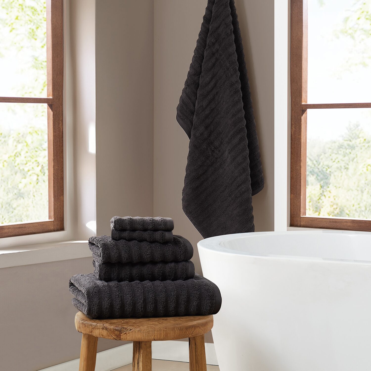 Brooklyn Loom Textured Zero Twist 6-pc. Bath Towel Set